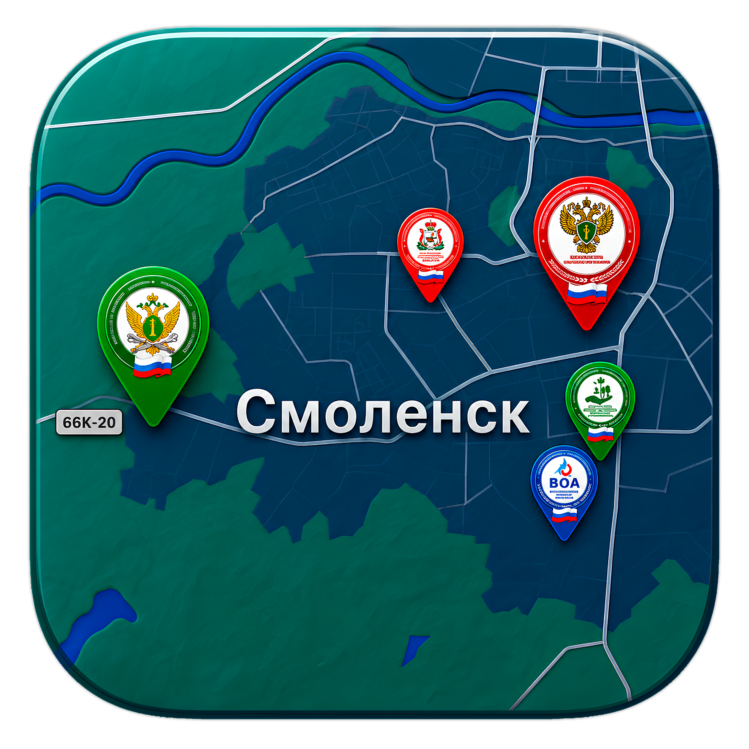 Карта служб Смоленска